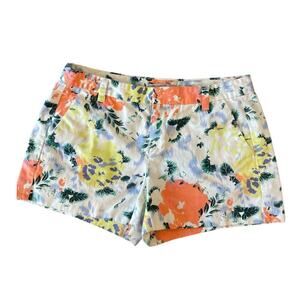 GAP Floral 100% Cotton Chino Shorts Women's size 2 Summer Vacay